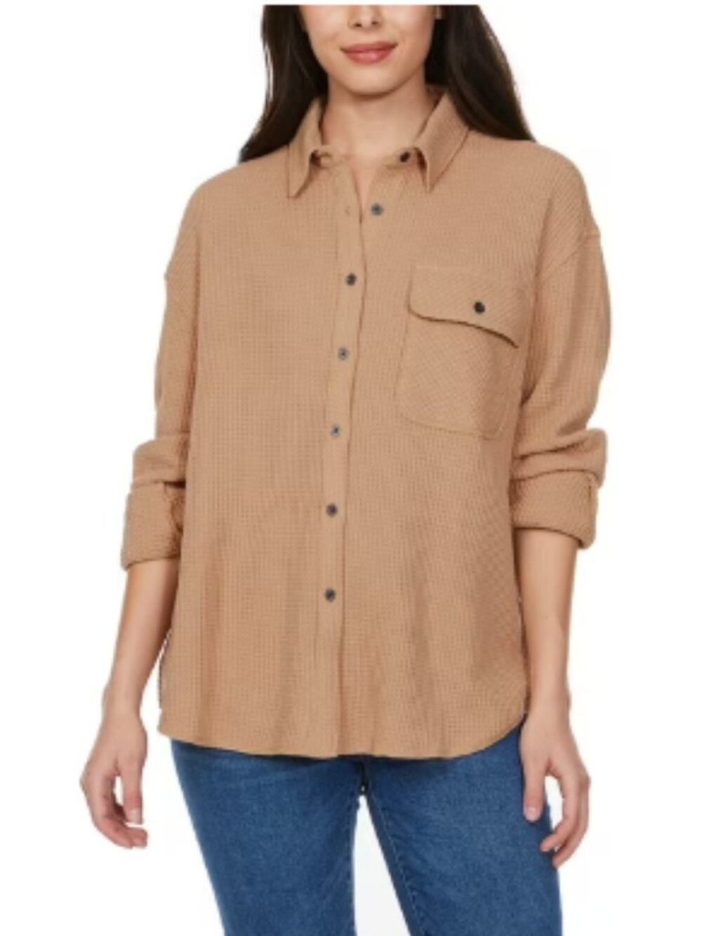 NWOT Buffalo Jeans Women's Waffle Button Down Top XL